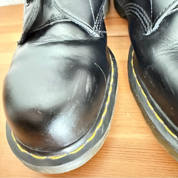 VINTAGE DR MARTENS 1942 20 Eye Tall Lace Up Black Leather Boots EU41 US L9 M8 - Picture 11 of 11